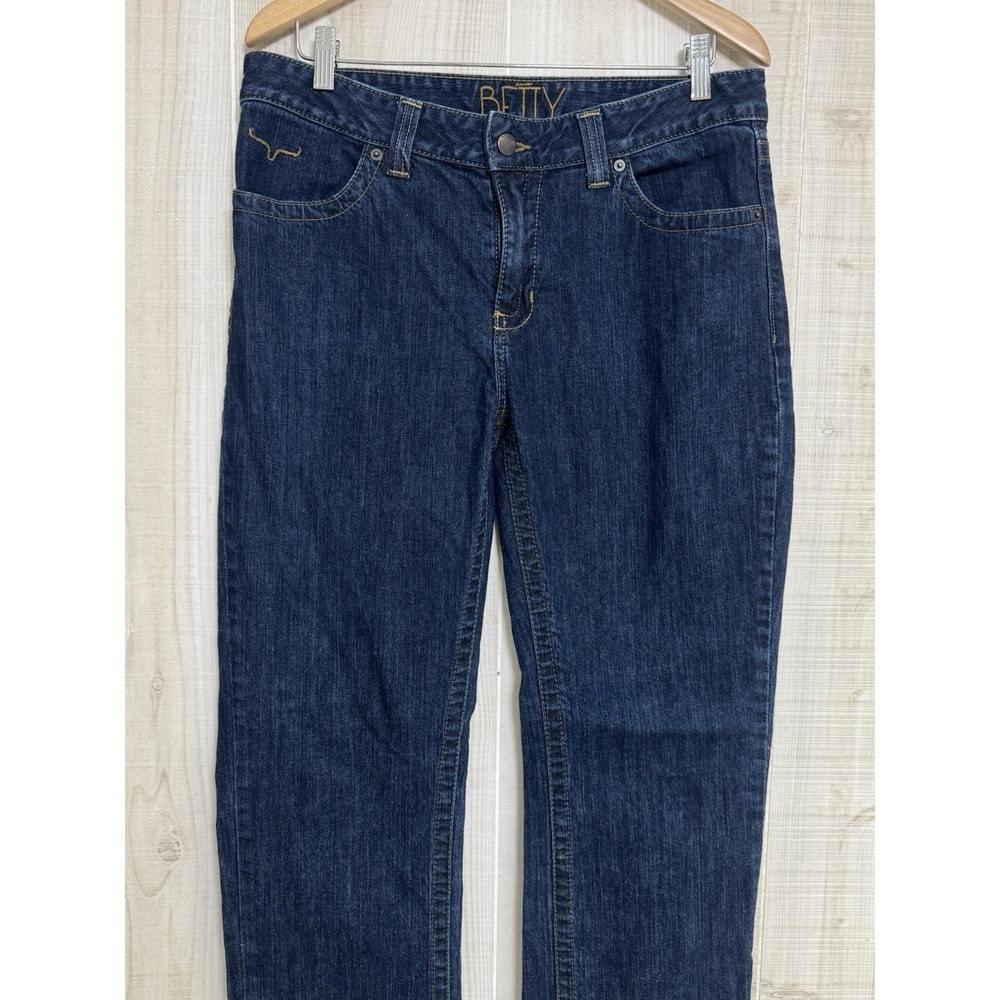 Kimes Ranch Womens Betty Straight Jeans 12/32  PBR Rodeo Cowgirl Equestrian